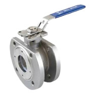 Кран шаровой ADL межфланцевый DN25, PN16, BV17, сталь нержавеющая, с рычагом, c ISO-фланцем