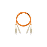 Шнур NIKOMAX волоконно-оптический, соединительный, многомодовый 50/125мкм, стандарта OM2, SC/UPC-SC/UPC, двойной, полимерный материал нг(A)-HF, 2мм, оранжевый, 3м
