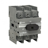 Рубильник EKF TwinBlock 100A 3-х полюсной c рукояткой управления