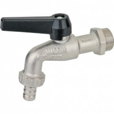 Кран садовый шаровой Н 3/8' со штуцером ручка Bugatti ALASKA серия 689