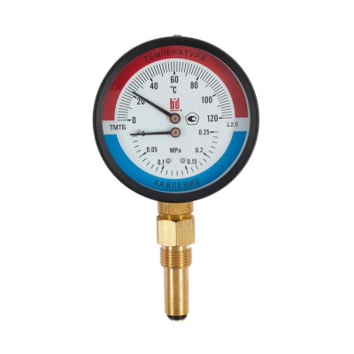 Термоманометр BD ТМТБ 41Р (0-120С) (0-0,25)МПа кл.2,5 G1/2(L=46)