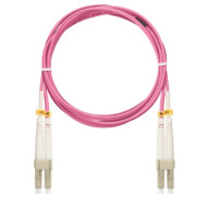 Шнур NIKOMAX волоконно-оптический, соединительный, многомодовый 50/125мкм, стандарта OM4, LC/UPC-LC/UPC, двойной, полимерный материал нг(А)-LSLTx, 2мм, маджента, 10м