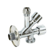 Вентиль комбинированный Н-обж-Н 1/2" х 10 мм (3/8") х 3/4" универсальный