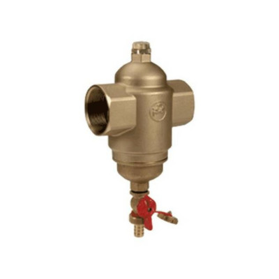 Фильтр магнитный T-образный латунь R146M Ду25 Ру10 м/м 110C со сливным краном Giacomini