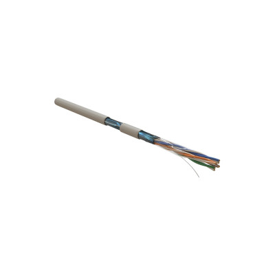 Кабель витая пара Hyperline FUTP4-C5E-S24-IN-PVC-GY-305 F/UTP кат.5E 4х2х0.51мм 24AWG solid PVC сер. (м)