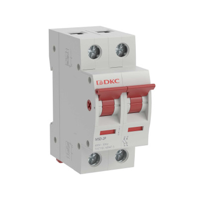 Выключатель нагрузки модульный DKC YON max типа MSD 2 полюса 63А