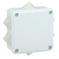 Коробка распаячная КМ для открытой проводки 100х100х45 мм IP44 6 вводов белая IEK UKO11-100-100-045-K01-44