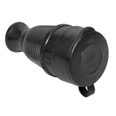 Розетка кабельная EKF PRO переносная одноместная с защитной крышкой каучуковая 230В 2P+PE 16A IP44