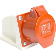 Силовой разъем Stekker RST 3P+PE+N с крышкой красный RST32-125-44