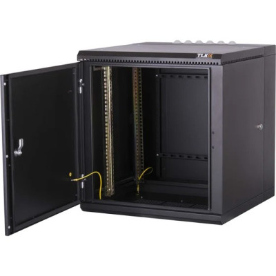 Настенный двухсекционный шкаф 19", 18U, металлическая дверь, промышленный, степень защиты IP55, Ш600хВ904хГ600мм, черный.