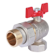 Шаровой кран ROMMER угловой с американкой 1" ВН/НР RBV-0006-0610225 RG008UB5BOHQSP