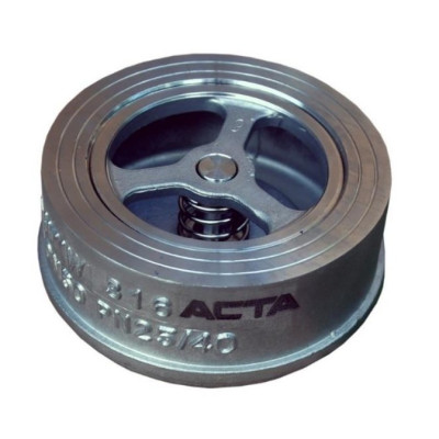 Клапан обратный нержавеющий межфланцевый АСТА-ОК352-м-25-200 DN40 PN25 бар Тmax=+200°С AISI316