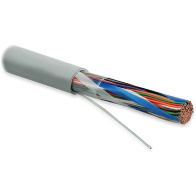 Кабель витая пара Hyperline UUTP50-C3-S24-IN-LSZH-GY (UTP50-C3-SOLID-INDOOR-LSZH) (24 AWG), одножильный (solid), LSZH нг(А)-HF, -20°C до +60°C, серый
