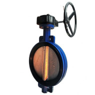 Затвор дисковый поворотный чугунный Tecofi VP4408-08EP0500 межфланцевый Ду 500 Ру10 с редуктором