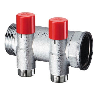 Балансировочный коллектор FAR 1" 4 отвода евроконус 1/2"