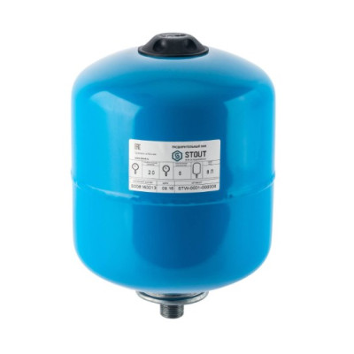 Расширительный бак STOUT , гидроаккумулятор 8 л. вертикальный цвет синий STW-0001-000008 RG008Q0LBDKGDL