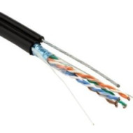 Hyperline FUTP4-C5E-S24-ARM-OUT-PE/PE-BK (куски) Кабель витая пара F/UTP, кат.5e,4 пары(24 AWG), одножильный(solid), экран-фольга, бронир.стальн. лентой, внеш., PE/PE, -40°C-+60°C, черный