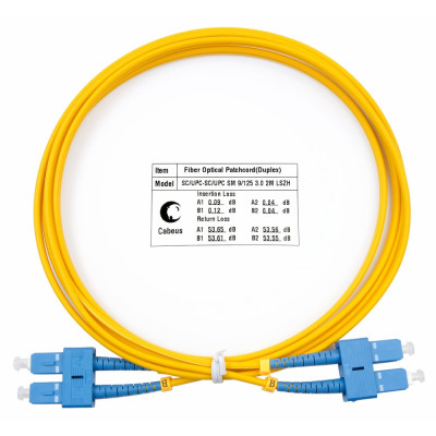 Оптический патч-корд SC-SC Cabeus FOP(d)-9-SC-SC-2m 9/125 2 метра
