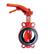 Затвор дисковый межфланцевый для систем пожаротушения Tecofi VPI4448R-02EP ДУ 125 с концевыми выключателями