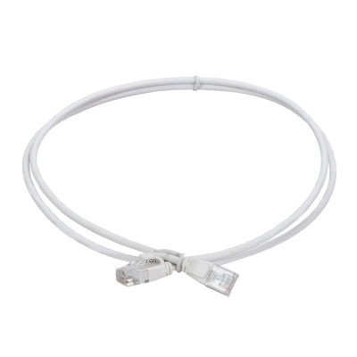 Коммутационный шнур ITK кат.5E UTP LSZH 2м slim язычок белый