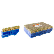 Шина TDM ELECTRIC "N" нулевая с изолятором на DIN-рейку 8x12мм стойка большая 10 групп