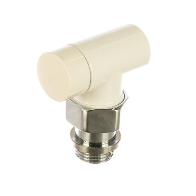 Клапан запорный SR Rubinetterie угловой серия "Tondera Light", 1/2", цвет белый