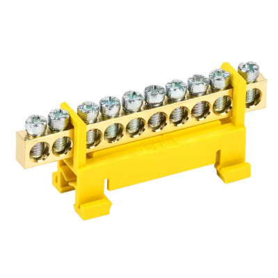 Шина PE земля на DIN-изоляторах тип Стойка ШНИ-6х9-10-С-Ж IEK