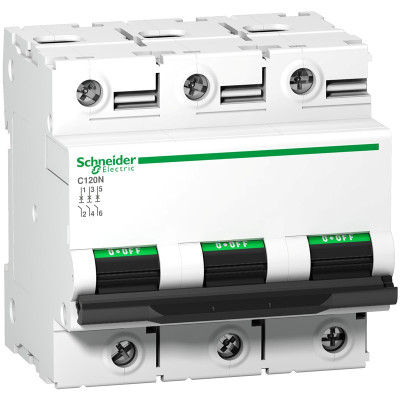 Выключатель автоматический модульный Schneider Electric Acti9 3п C 125А 10кА