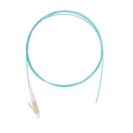Шнур NIKOMAX волоконно-оптический, монтажный, многомодовый 50/125мкм, стандарта OM3, LC/UPC, полимерный материал нг(A)-HF, 0.9мм, аква, 1м, уп-ка 2шт.