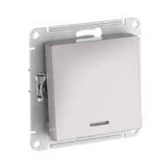 1-клавишный ПЕРЕКЛЮЧАТЕЛЬ Systeme Electric ATLASDESIGN с подсветкой, сх.6а, 10АХ, быстрозажимные клеммы, АЛЮМИНИЙ