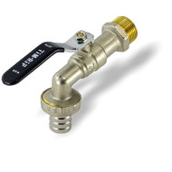 Кран шаровой 3/4 со штуцером (усиленный) TIM