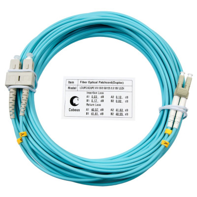 Оптический патч-корд LC-SC Cabeus FOP-50-LC-SC-10m 50/125 (ОМ3) 10 метров