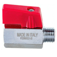 ITAP Кран шаровой MINI, рукоятка-флажок, резьба нр-вр 1/4 /20/320/ 126/1/4 1260014