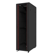 Шкаф напольный 37U Netko серия T2(A2) (600х800х1833), передняя дверь стекло, чёрный, разобранный (упакован в 2 коробки)