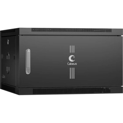 Шкаф телекоммуникационный настенный 19" 6U Cabeus SH-05F-6U60/60m-BK