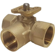 Трехходовой шаровой кран латунный TECHNO 3025B