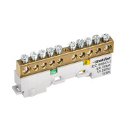 Шина IEK TEKFOR PE "земля" неизолированная на универсальном держателе 8х12-10-Ж