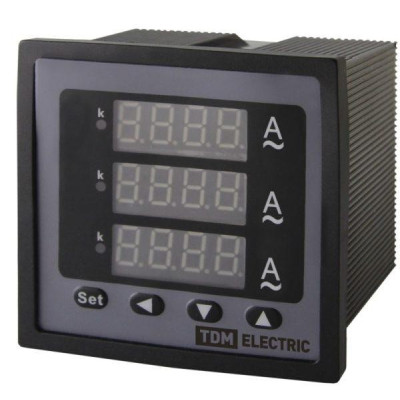 Цифровой амперметр TDM ЦП-А72х3 0-50кА-0,5-Р (трехфазный)