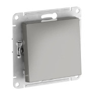 1-клавишный ПЕРЕКЛЮЧАТЕЛЬ Systeme Electric ATLASDESIGN, сх.6, 10АХ, быстрозажимные клеммы, СТАЛЬ