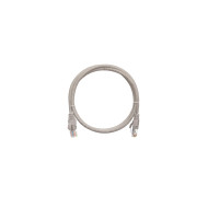 Коммутационный шнур NIKOMAX U/UTP 4 пары, Кат.5е (Класс D), 100МГц, 2хRJ45/8P8C, T568B, заливной, с защитой защелки, многожильный, BC (чистая медь), 24AWG (7х0,205мм), LSZH нг(А)-HFLTx, серый, 1,5м