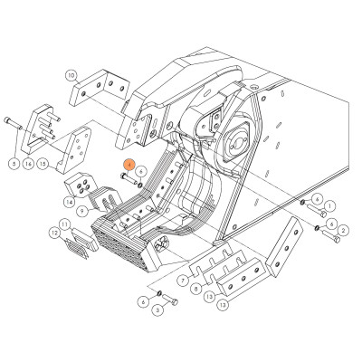 Болт (20*90) 53260-10.9 на гидроножницы Delta SH310R (аналог)