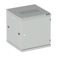 Настенный разборный шкаф TLK 19", 9U, цельнометаллическая дверь, Ш600хВ436хГ600мм, 2 пары монтажных направляющих, серый