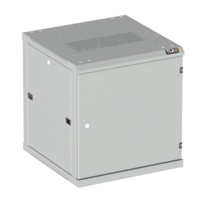 Настенный разборный шкаф TLK 19", 9U, цельнометаллическая дверь, Ш600хВ436хГ600мм, 2 пары монтажных направляющих, серый