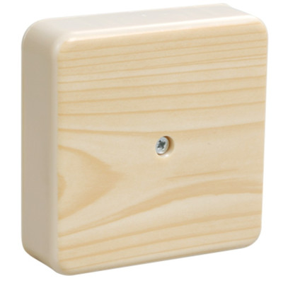 Коробка распаячная КМ для открытой проводки 75х75х20мм сосна IEK UKO10-075-075-020-K34-E