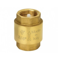 Клапан обратный осевой резьб. 3/4", PN25, Bugatti Nebraska 192, латунь, затвор-латунь