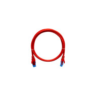 Коммутационный шнур NIKOMAX U/UTP 4 пары, Кат.6 (Класс E), 250МГц, 2хRJ45/8P8C, T568B, заливной, с защитой защелки, многожильный, BC (чистая медь), 24AWG (7х0,205мм), LSZH нг(А)-HFLTx, красный, 5м