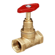 Клапан запорный латунь 15б1п Ду25 Ру25 м/м БАЗ