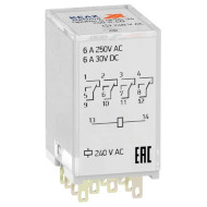 Реле промежуточное КЭАЗ OptiRel G RP55-34-240-6-CO-S/TIL