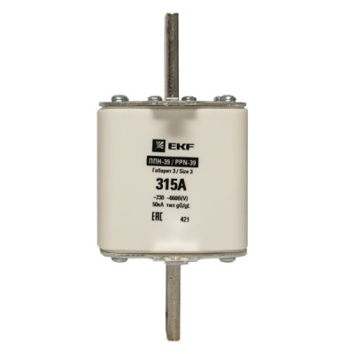 Вставка плавкая EKF PROxima ППН-39 630/315Агабарит 3