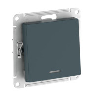 1-клавишный ПЕРЕКЛЮЧАТЕЛЬ Systeme Electric ATLASDESIGN с подсветкой, сх.6а, 10АХ, быстрозажимные клеммы, ИЗУМРУД